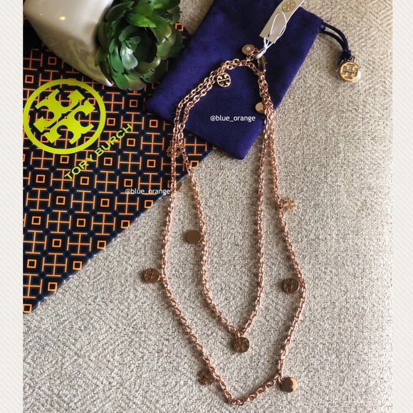 LAST ONE‼️NEW TORY BURCH✨ GOLD CHARM LG NECKLACE - Picture 4 of 7